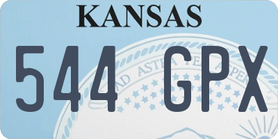 KS license plate 544GPX