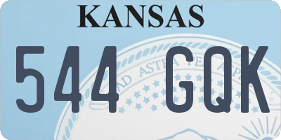KS license plate 544GQK