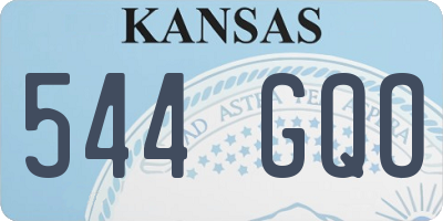 KS license plate 544GQO