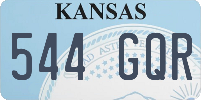 KS license plate 544GQR
