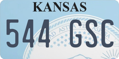 KS license plate 544GSC