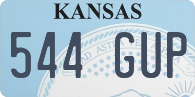 KS license plate 544GUP