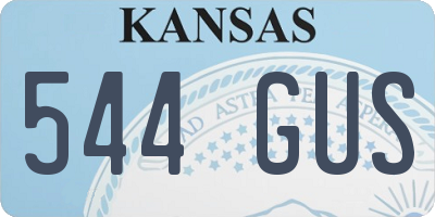 KS license plate 544GUS