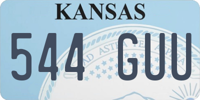 KS license plate 544GUU