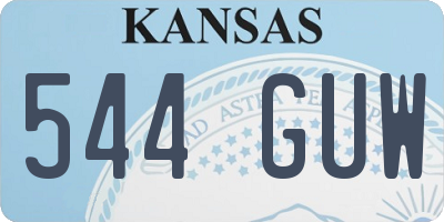 KS license plate 544GUW