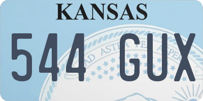 KS license plate 544GUX