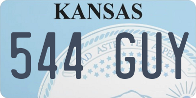 KS license plate 544GUY