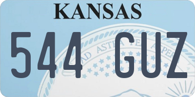KS license plate 544GUZ