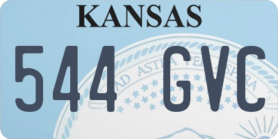 KS license plate 544GVC