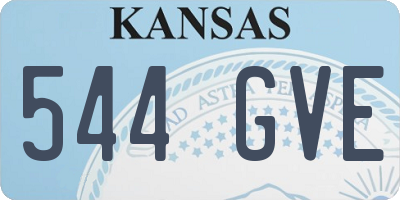 KS license plate 544GVE
