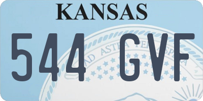 KS license plate 544GVF