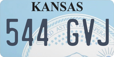 KS license plate 544GVJ