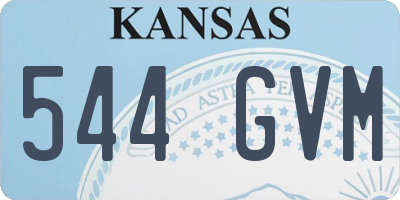 KS license plate 544GVM