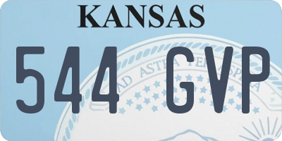 KS license plate 544GVP