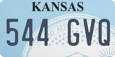 KS license plate 544GVQ