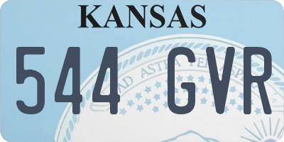 KS license plate 544GVR