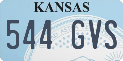 KS license plate 544GVS