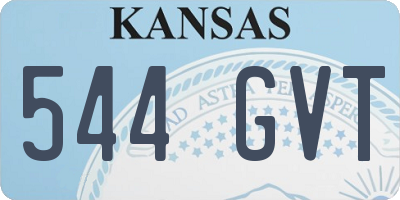 KS license plate 544GVT