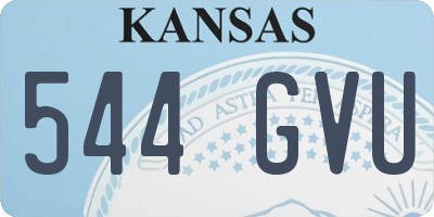 KS license plate 544GVU