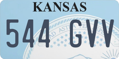 KS license plate 544GVV