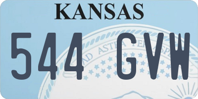 KS license plate 544GVW