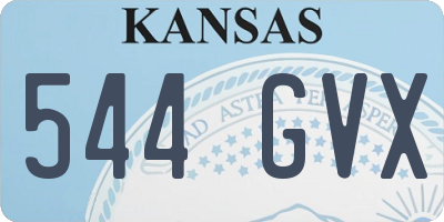 KS license plate 544GVX