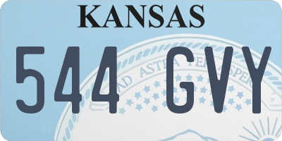 KS license plate 544GVY