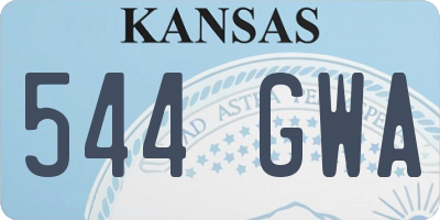 KS license plate 544GWA