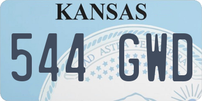 KS license plate 544GWD