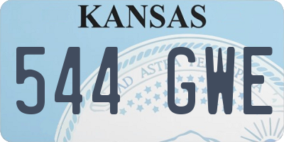 KS license plate 544GWE