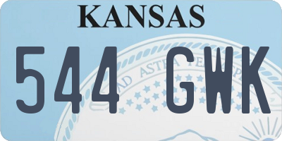 KS license plate 544GWK