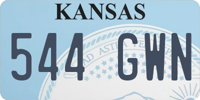 KS license plate 544GWN