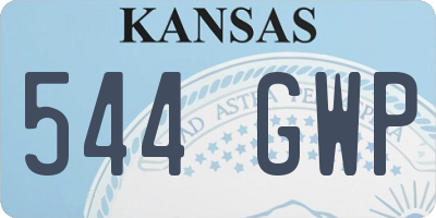KS license plate 544GWP