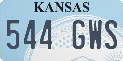 KS license plate 544GWS
