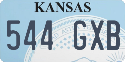 KS license plate 544GXB