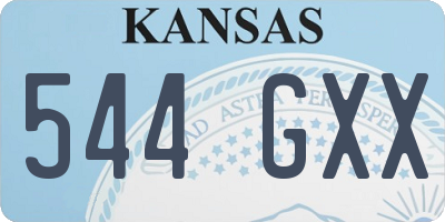 KS license plate 544GXX