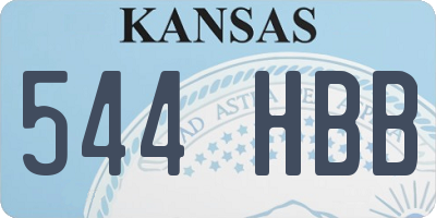 KS license plate 544HBB