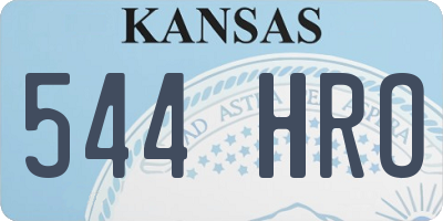 KS license plate 544HRO