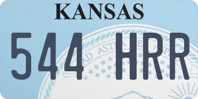 KS license plate 544HRR