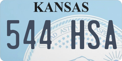 KS license plate 544HSA
