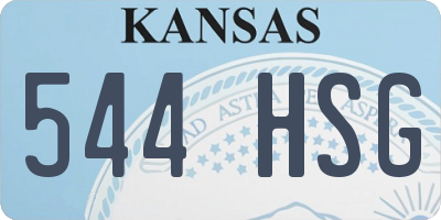KS license plate 544HSG