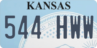 KS license plate 544HWW
