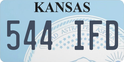 KS license plate 544IFD