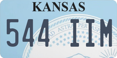 KS license plate 544IIM