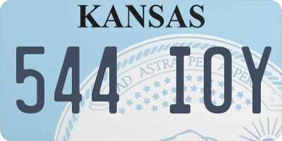 KS license plate 544IOY