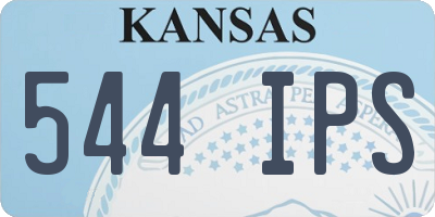 KS license plate 544IPS