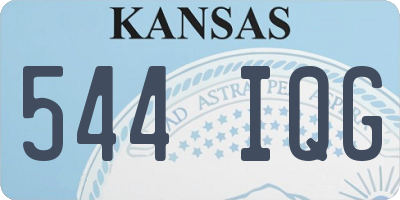 KS license plate 544IQG