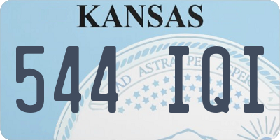KS license plate 544IQI