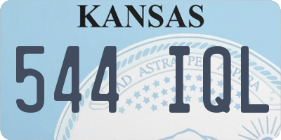 KS license plate 544IQL