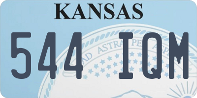 KS license plate 544IQM
